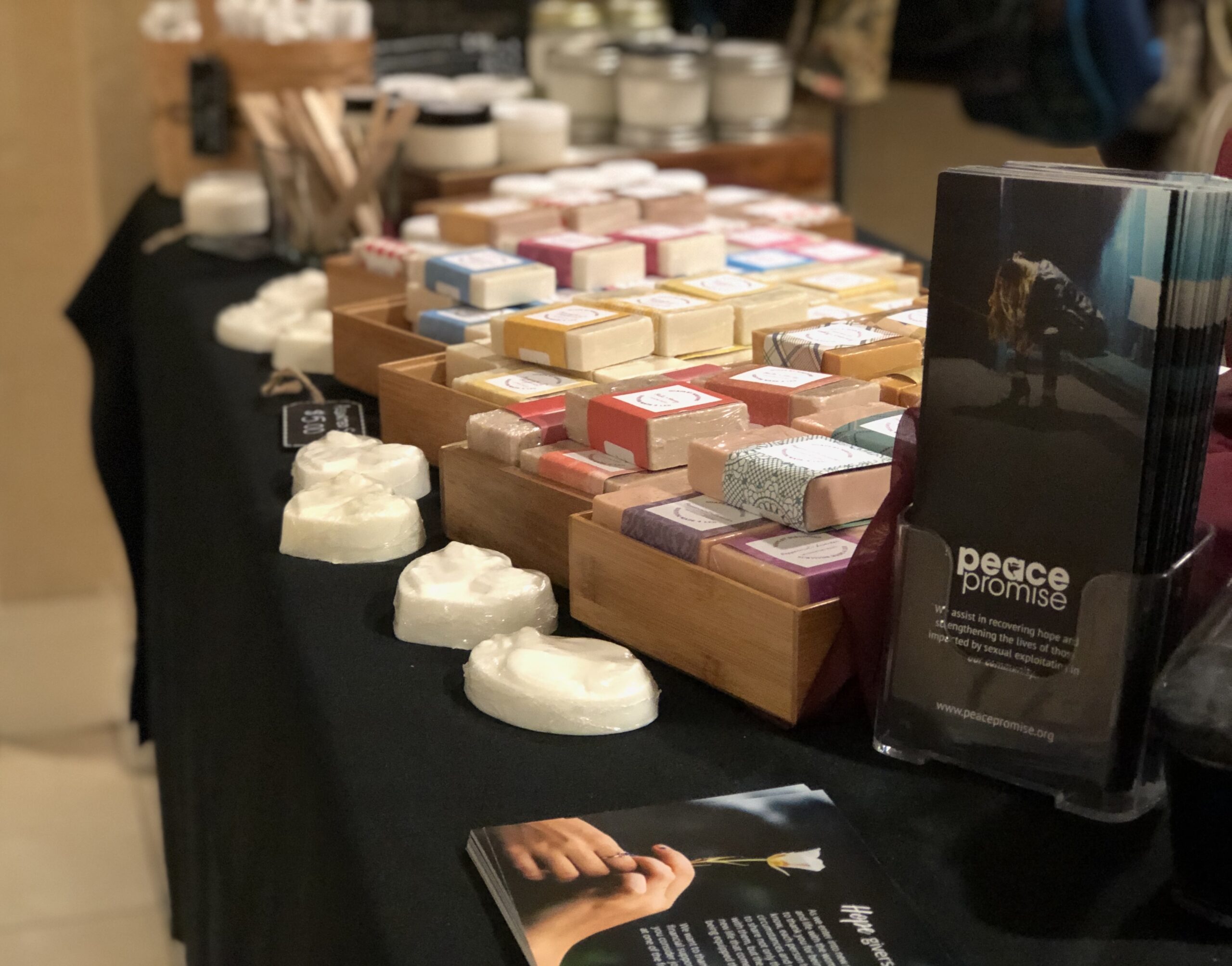 soaps displayed on a table